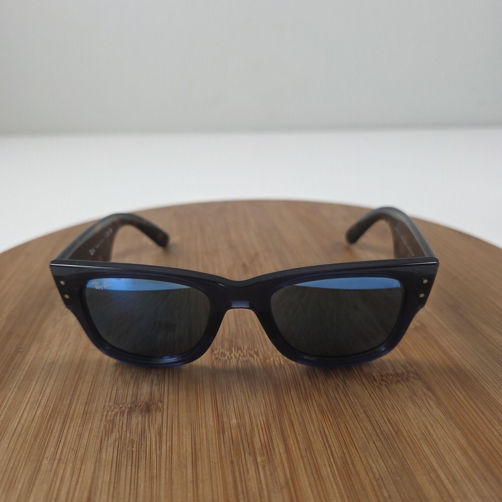 Ray-Ban RB0840-S Mega Wayfarer Sunglasses Mens 51-21-145 Blue Gray Italy 6638/04